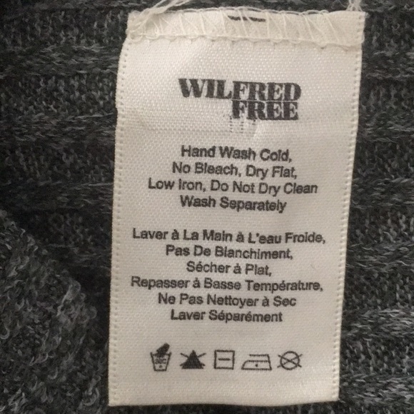 Wilfred Free Aritzia Cropped Sweater - Gray Rib Knit - Size Small - Picture 8 of 11